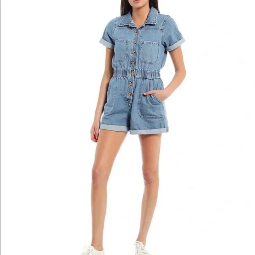 Gianni Bini Denim Romper Size Medium